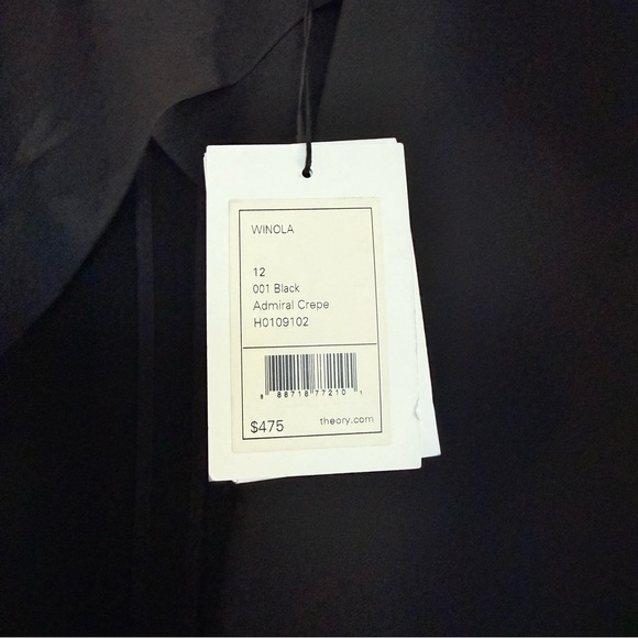 NEW Theory Winola Black Admiral Crepe Blazer - Picture 6 of 8